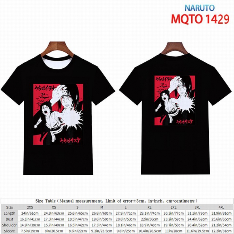 Naruto Full color short sleeve t-shirt 9 sizes from 2XS to 4XL MQTO-1429