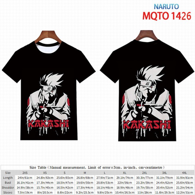 Naruto Full color short sleeve t-shirt 9 sizes from 2XS to 4XL MQTO-1426