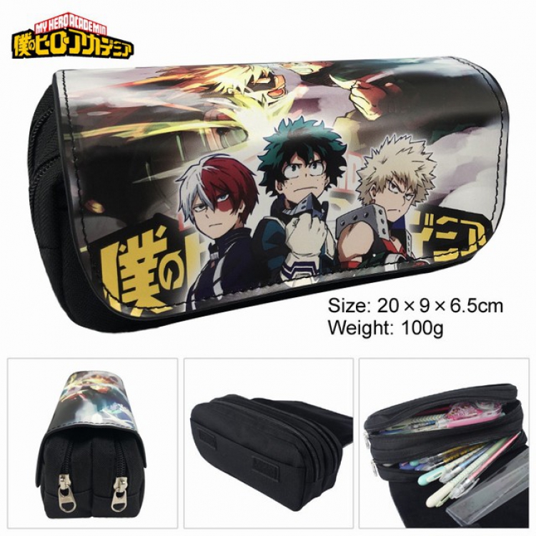 My Hero Academia Anime double layer multifunctional canvas pencil bag wallet 20X9X6.5CM 100G