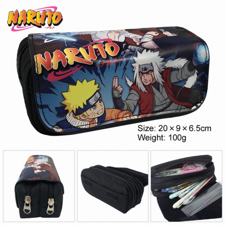 Naruto Anime double layer multifunctional canvas pencil bag wallet 20X9X6.5CM 100G