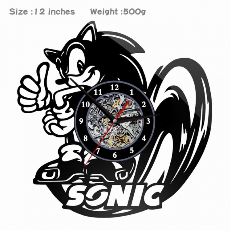 003-Sonic the Hedgehog  Creative painting wall clocks and clocks PVC material No battery