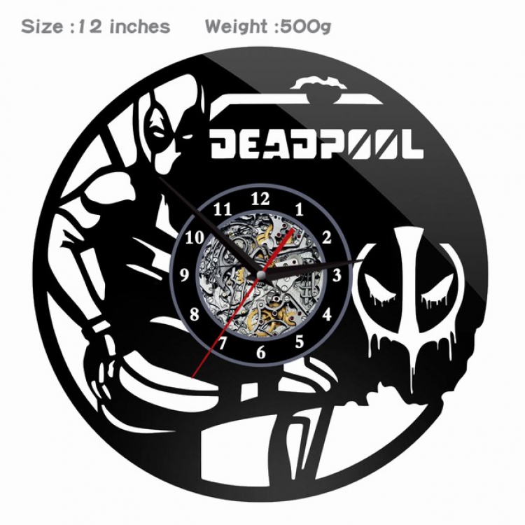 009-Deadpool Creative painting wall clocks and clocks PVC material No battery