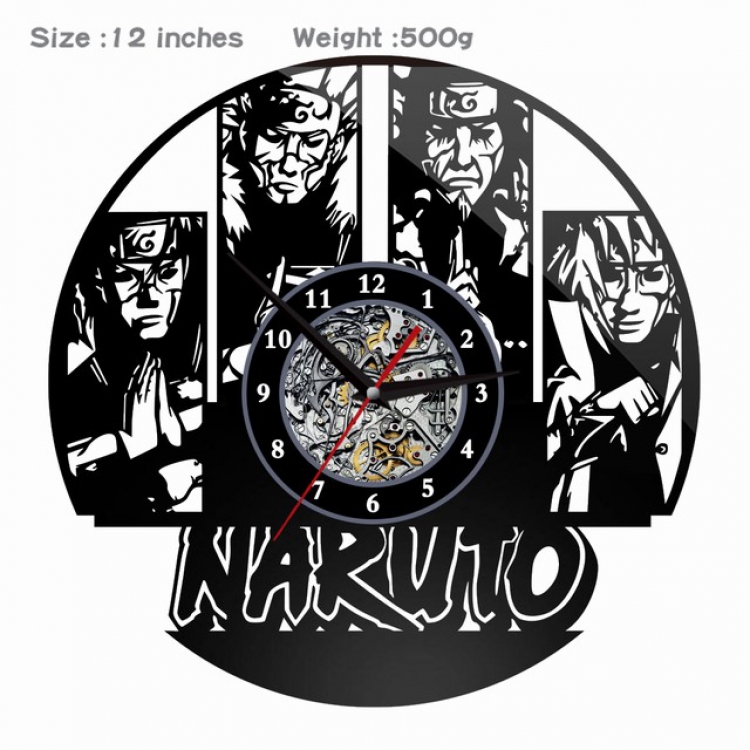 003-Naruto Creative painting wall clocks and clocks PVC material No battery