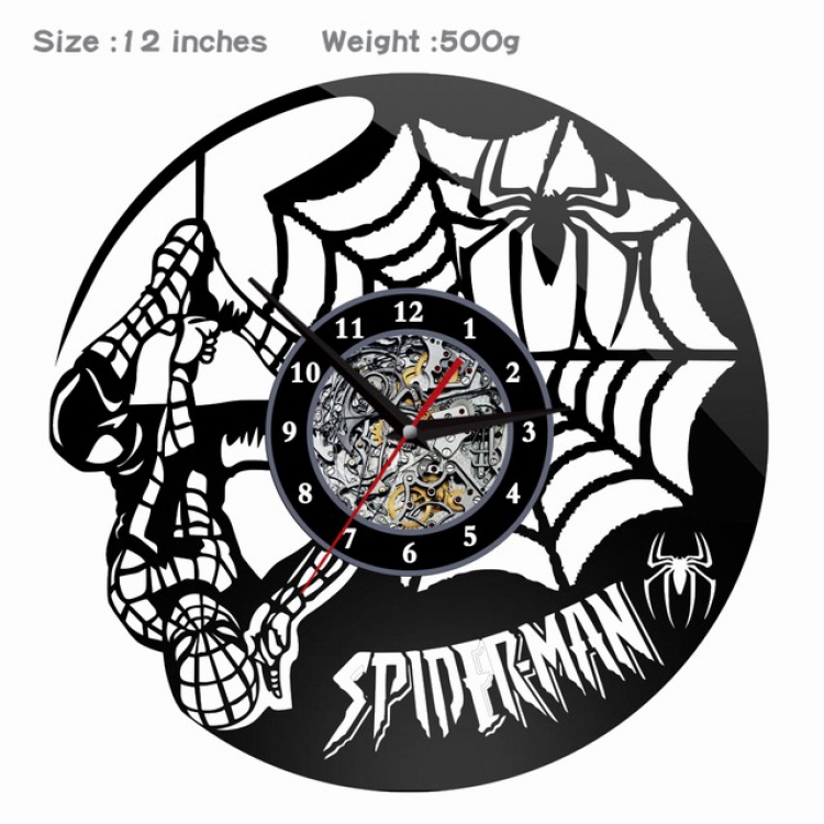 004-Spiderman Creative painting wall clocks and clocks PVC material No battery