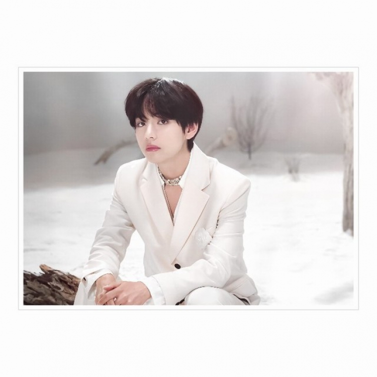 BTS V map of the soul tour poster wall painting adhesive stickers 21X30CM a set price for 10 pcs