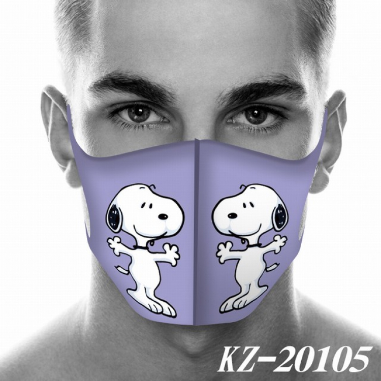 Snoopy Anime 3D digital printing masks a set price for 5 pcs KZ-20105