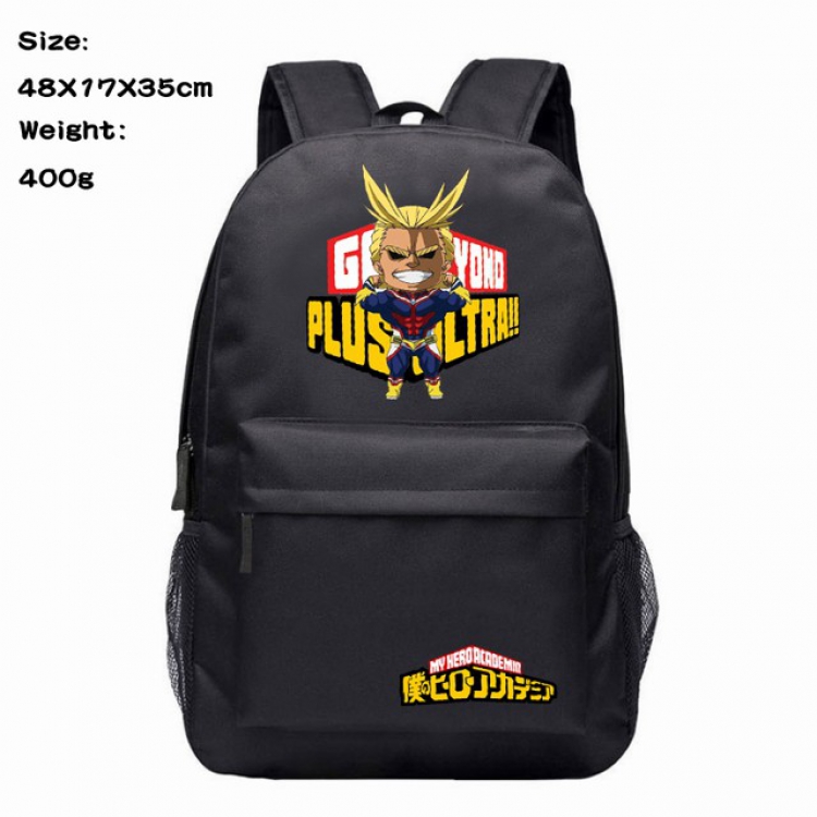 My Hero Academia All Might Anime 600D Canvas Backpack 48X17X35CM 400G