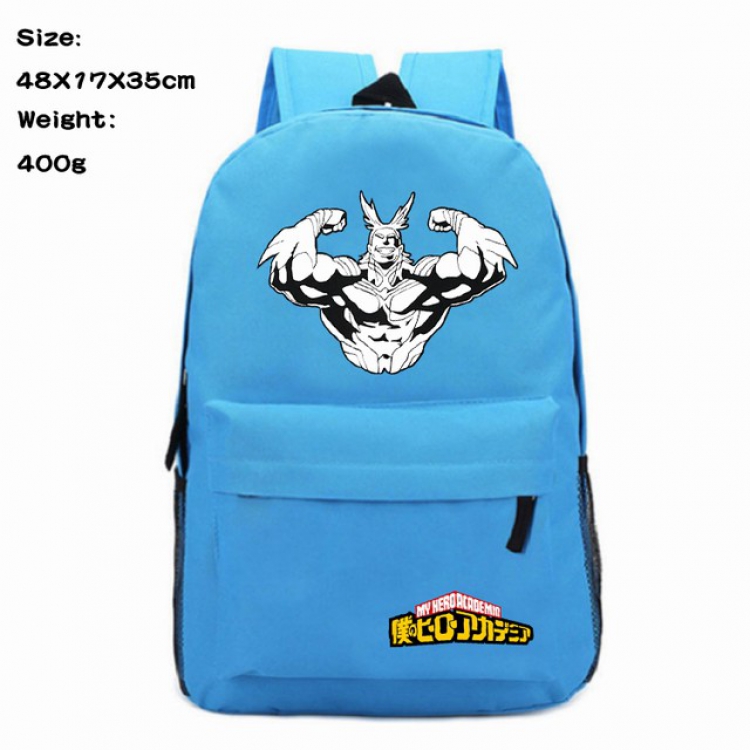 My Hero Academia All Might Anime 600D Canvas Backpack 48X17X35CM 400G