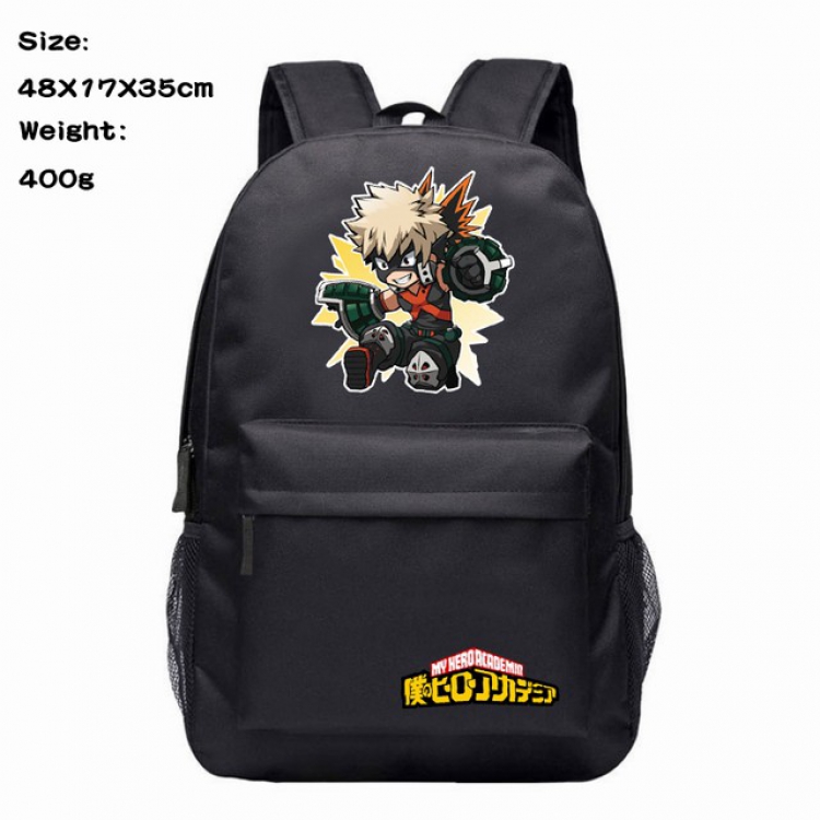 My Hero Academia Bakugou Katsuki Anime 600D Canvas Backpack 48X17X35CM 400G