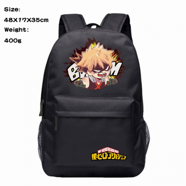 My Hero Academia Bakugou Katsuki Anime 600D Canvas Backpack 48X17X35CM 400G