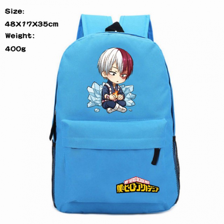 My Hero Academia Todoroki Shouto Anime 600D Canvas Backpack 48X17X35CM 400G