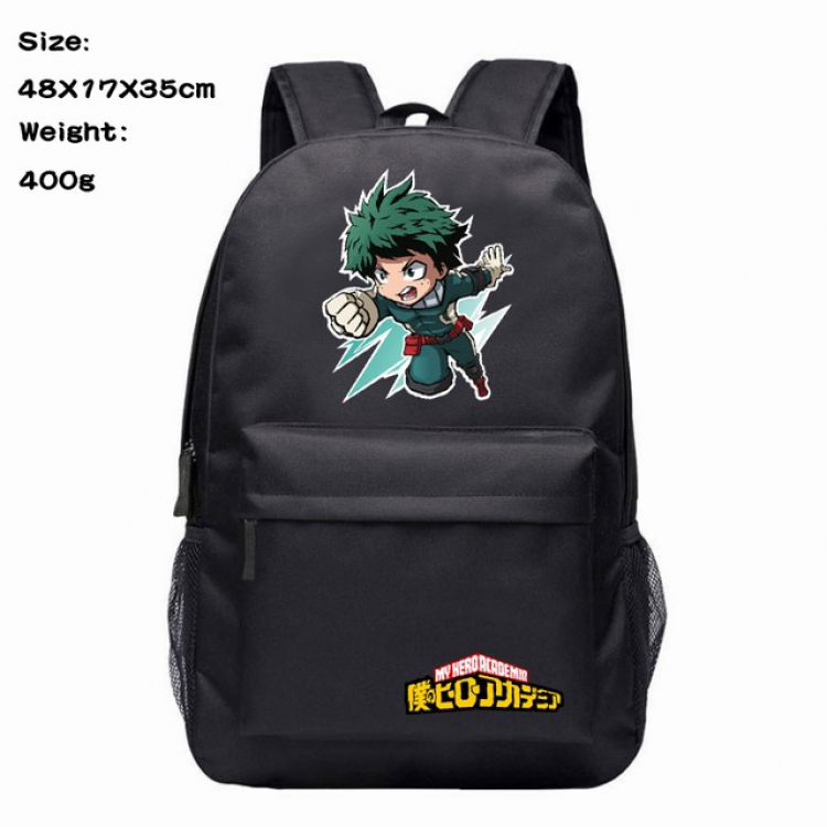 My Hero Academia Deku Anime 600D Canvas Backpack 48X17X35CM 400G