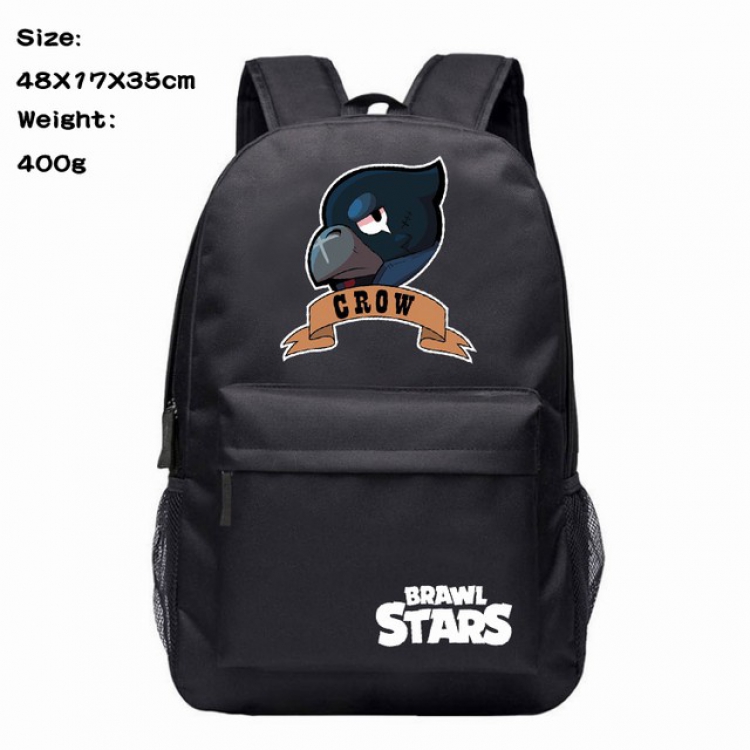 Brawl Stars Crow Anime 600D Canvas Backpack 48X17X35CM 400G