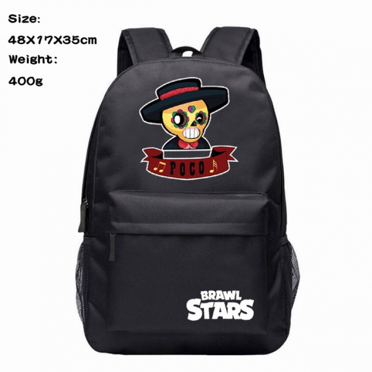 Brawl Stars Poco Anime 600D Canvas Backpack 48X17X35CM 400G