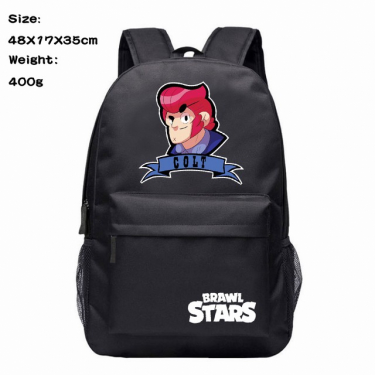 Brawl Stars Colt Anime 600D Canvas Backpack 48X17X35CM 400G