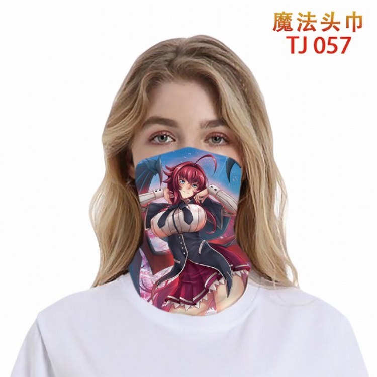 TJ-057-High School D×D BorN Color printing magic turban scarf