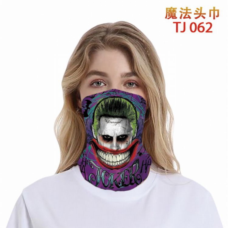 TJ-062-Joker Color printing magic turban scarf