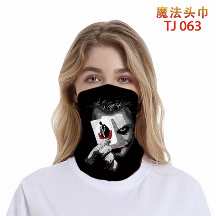 TJ-063-Joker Color printing magic turban scarf