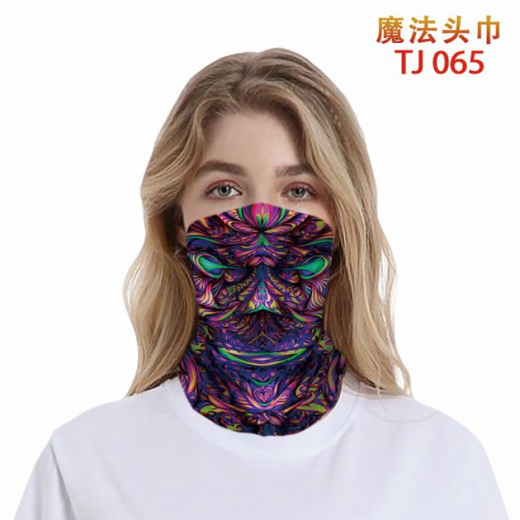 TJ-065-Personalized color printing magic turban scarf