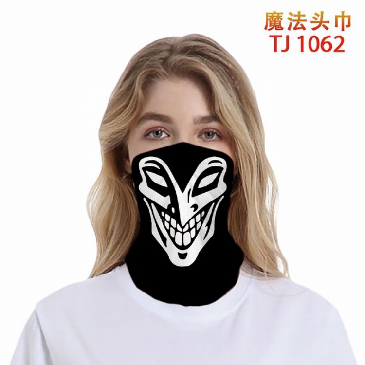 TJ-1062-V for Vendetta Personalized color printing magic turban scarf