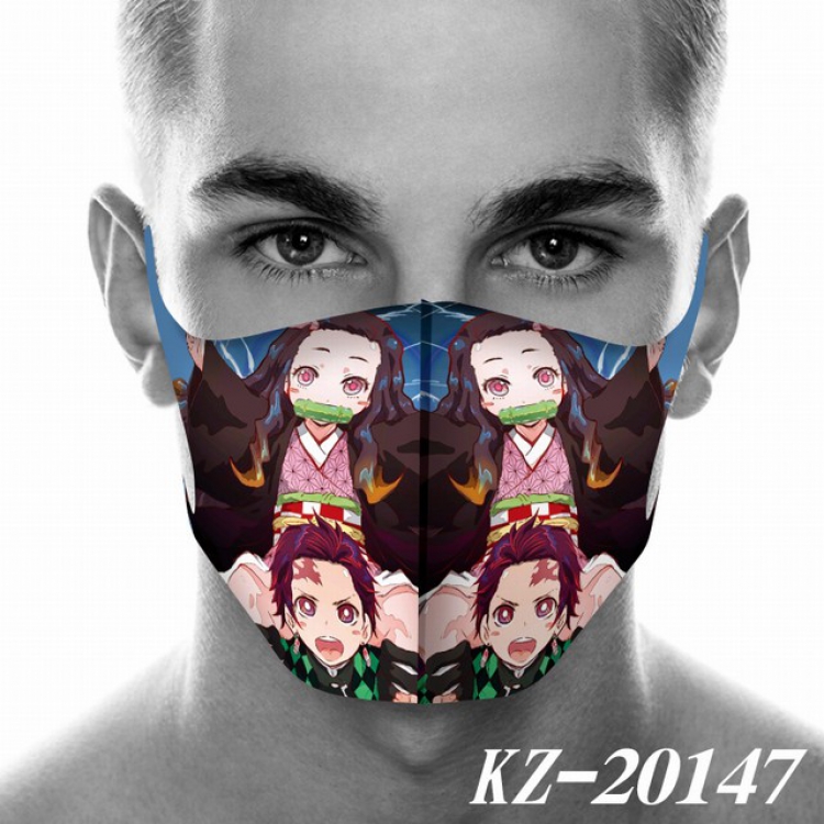 Demon Slayer Kimets Kamado Nezuko Kamado Tanjirou Anime 3D digital printing masks a set price for 5 pcs KZ-20147 
