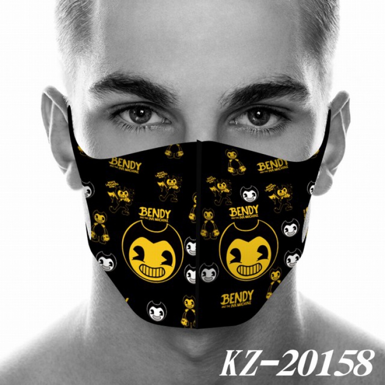 Bendy and ink machin Anime 3D digital printing masks a set price for 5 pcs KZ-20158