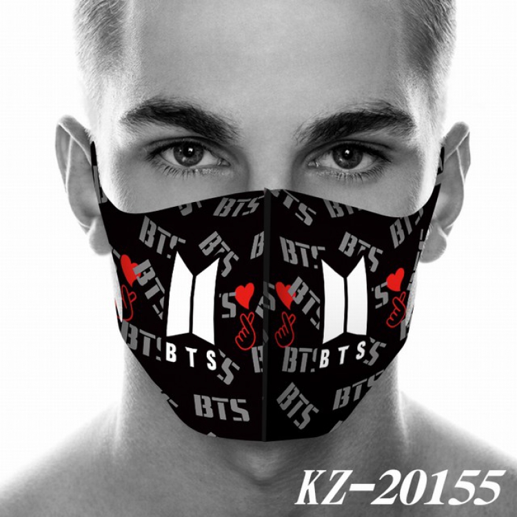 BTS Anime 3D digital printing masks a set price for 5 pcs KZ-20155