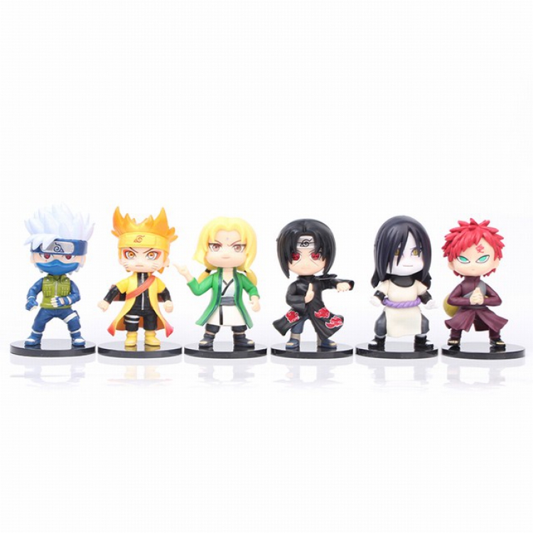 Naruto 3 generation a set of 6 Bagged Figure Decoration Model 9.5CM   Style A