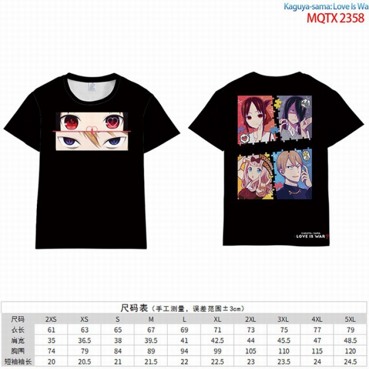 Kaguya-sama wa kokurasetai Full color short sleeve t-shirt 9 sizes from 2XS to 4XL MQTO-2358