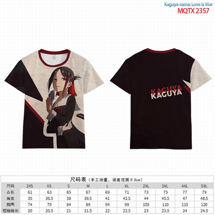 Kaguya-sama wa kokurasetai Full color short sleeve t-shirt 9 sizes from 2XS to 4XL MQTO-2357