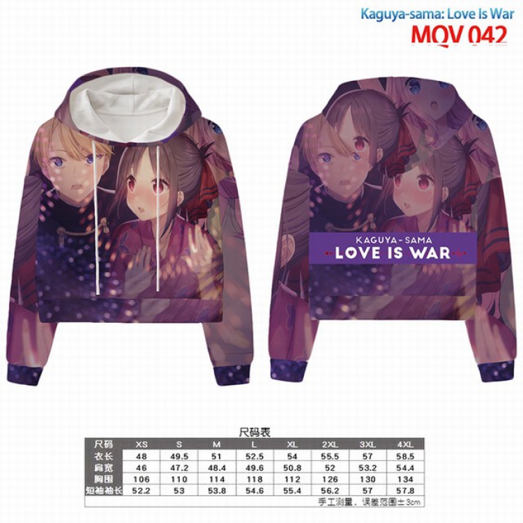 Kaguya-sama wa kokurasetai Full color printed hooded pullover sweater 8 sizes from XS to 4XL MQV 042