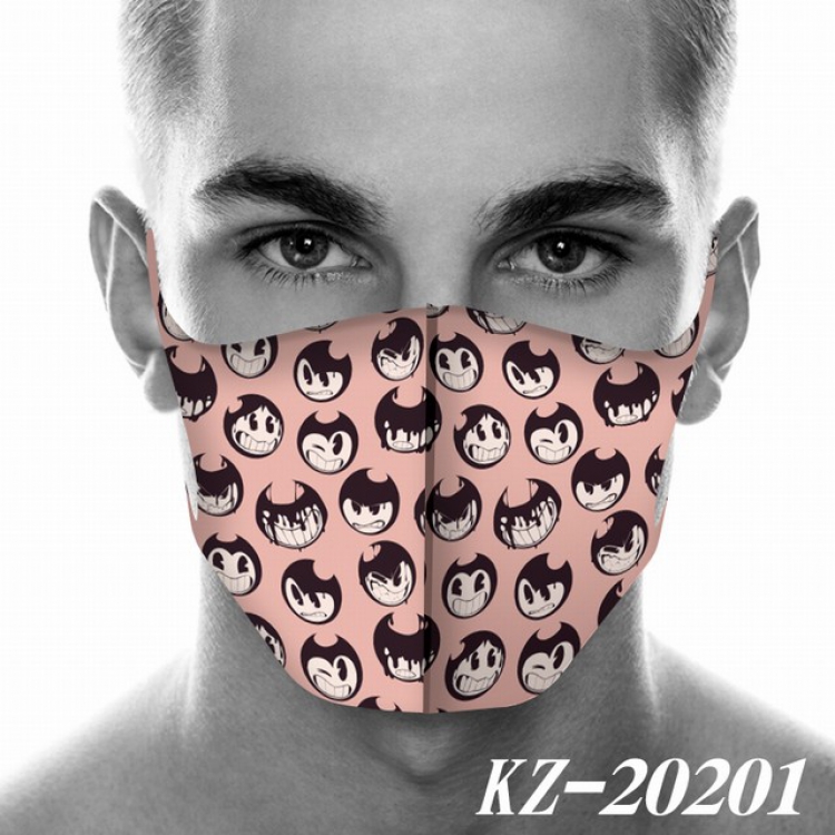 Bendy and ink machin Anime 3D digital printing masks a set price for 5 pcs KZ-20201