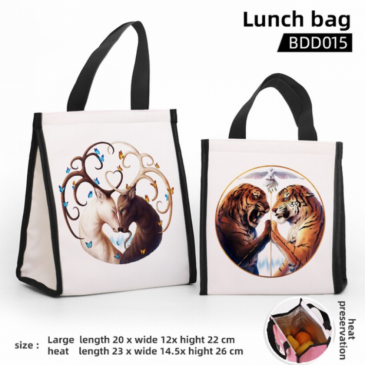 Animal Full color insulated lunch bag large 23X14.5X26CM BDD15