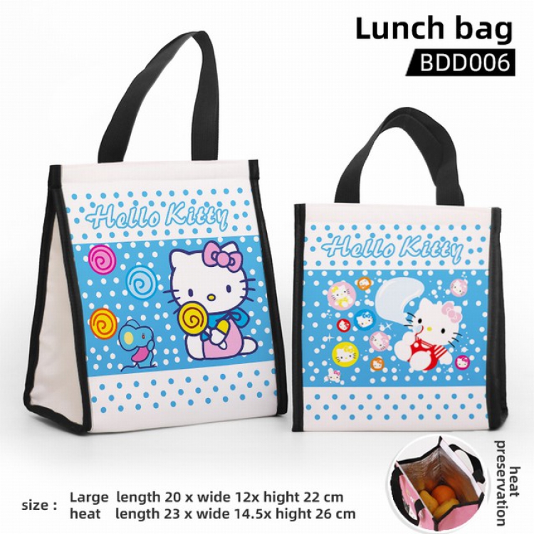 Hello Kitty Full color insulated lunch bag large 23X14.5X26CM BDD6