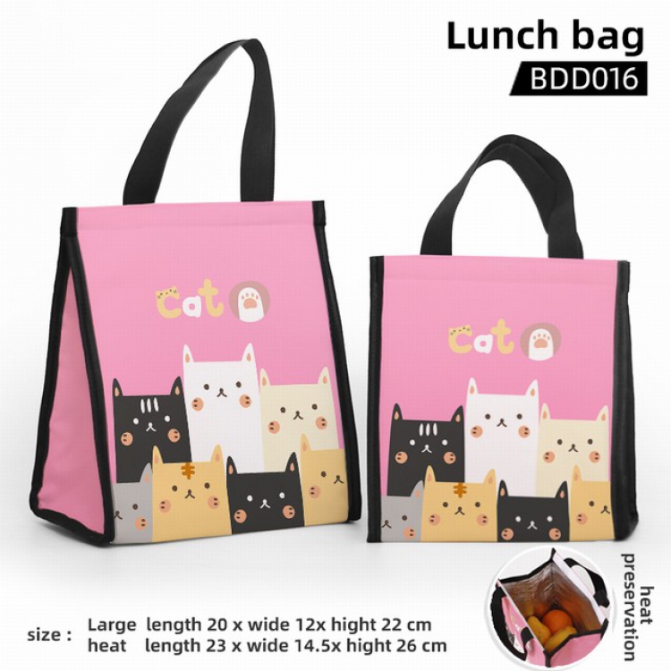 Animal Full color insulated Bento bag small size 20X12X22CM BDD16