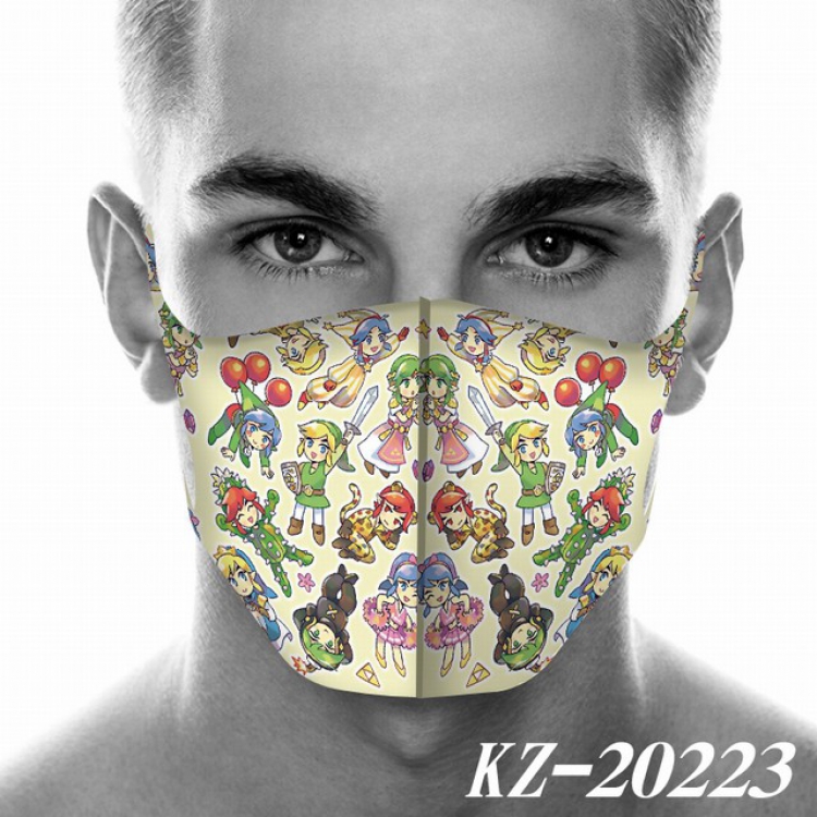 Legend of Zelda Anime 3D digital printing masks a set price for 5 pcs KZ-20223