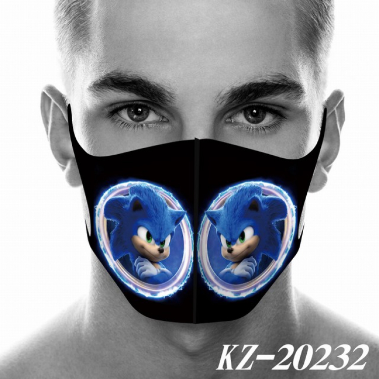 Sonic The Heogehog Anime 3D digital printing masks a set price for 5 pcs KZ-20232