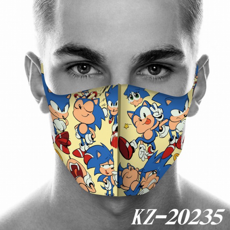 Sonic The Heogehog Anime 3D digital printing masks a set price for 5 pcs KZ-20235