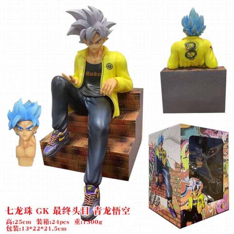 Dragon Ball GK Son Goku (Double-headed sculpture)  Boxed Figure Decoration Model 25CM 1.3KG a box of 24