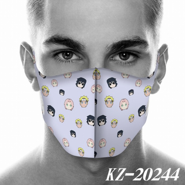 Naruto Anime 3D digital printing masks a set price for 5 pcs KZ-20244