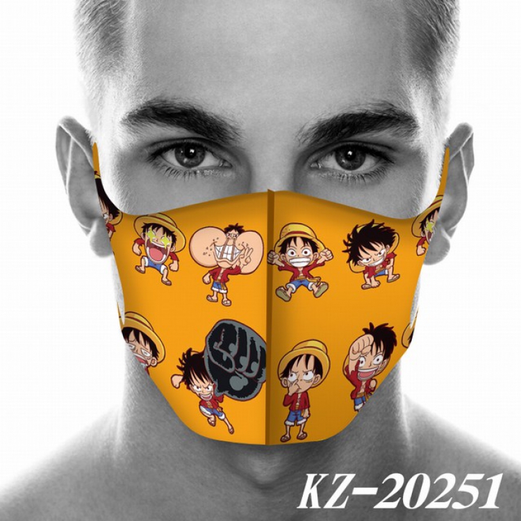 One Piece Anime 3D digital printing masks a set price for 5 pcs KZ-20251