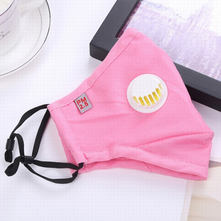 Pink Dustproof breathable protective masks for adults(Can be placed PM2.5 filter,but not provided)price for 3 pcs