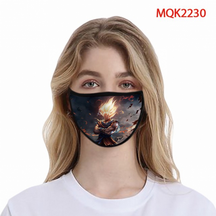Dragon Ball Color printing Space cotton Masks price for 5 pcs MQK2230