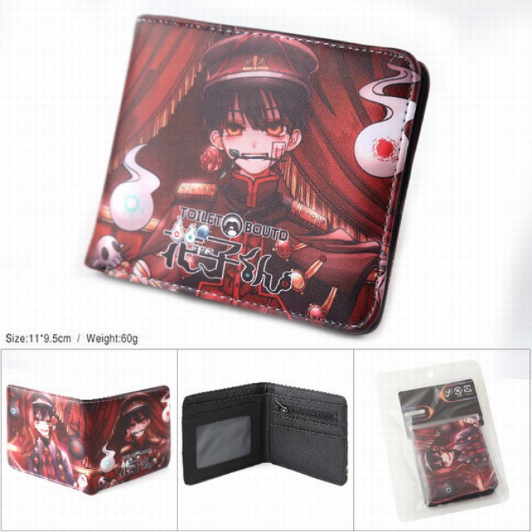 Toilet-Bound Hanako-kun Full color silk screen two fold short card bag wallet purse