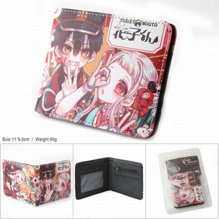 Toilet-Bound Hanako-kun Full color silk screen two fold short card bag wallet purse