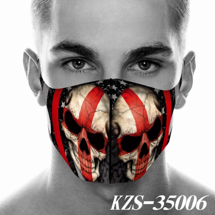 Skull and Flag Anime 3D digital printing masks a set price for 5 pcs KZS-35006A