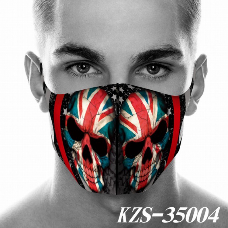 Skull and Flag Anime 3D digital printing masks a set price for 5 pcs KZS-35004A