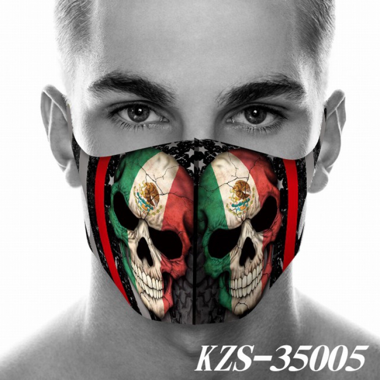 Skull and Flag Anime 3D digital printing masks a set price for 5 pcs KZS-35005A