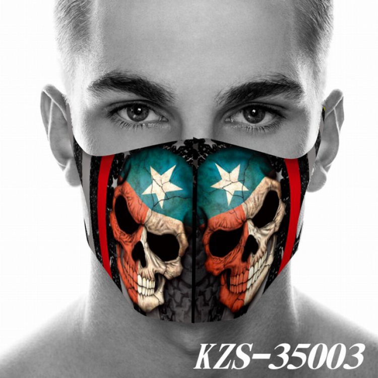 Skull and Flag Anime 3D digital printing masks a set price for 5 pcs KZS-35003A