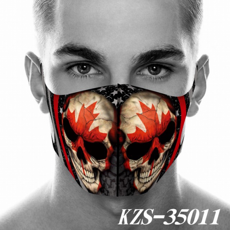Skull and Flag Anime 3D digital printing masks a set price for 5 pcs KZS-35011A